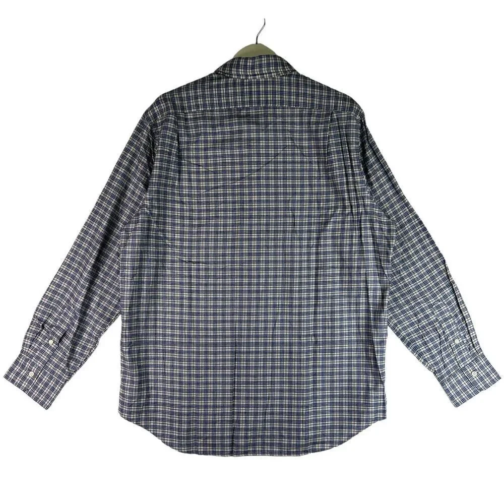 New Polo Ralph Lauren Men US XL Shirt Button Down Long Sleeve Casual White Gray - Picture 3 of 14